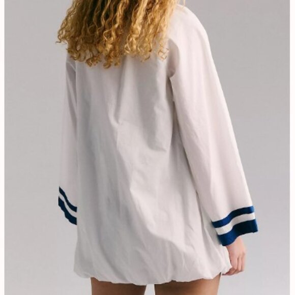 Free People White and Blue Mini Dress - Picture 3 of 4